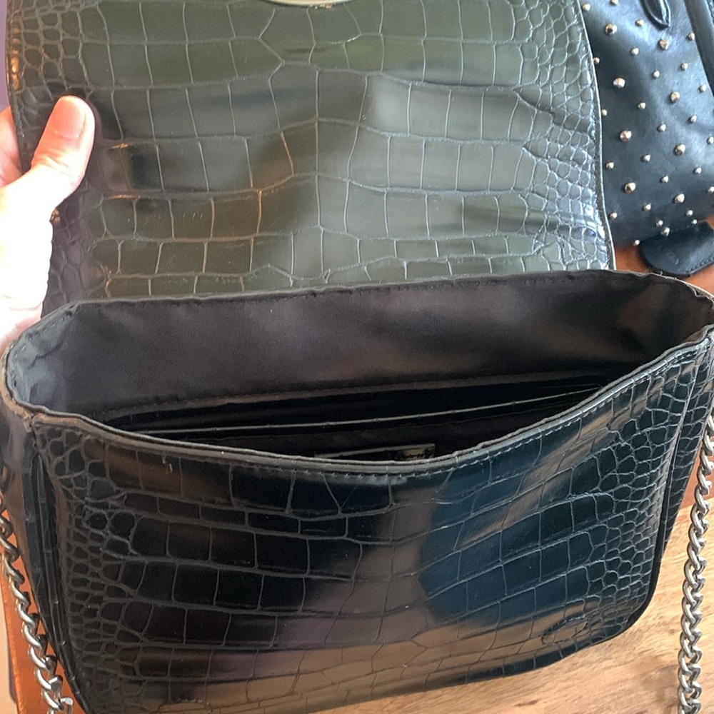 Zara Croc Embossed Shoulder Bag - Picture 8 of 14